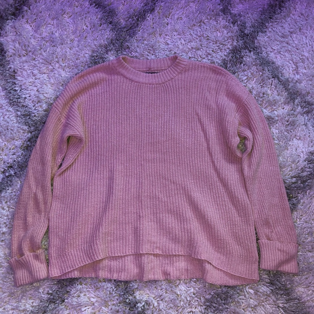 American Eagle size medium pink crew neck sweater